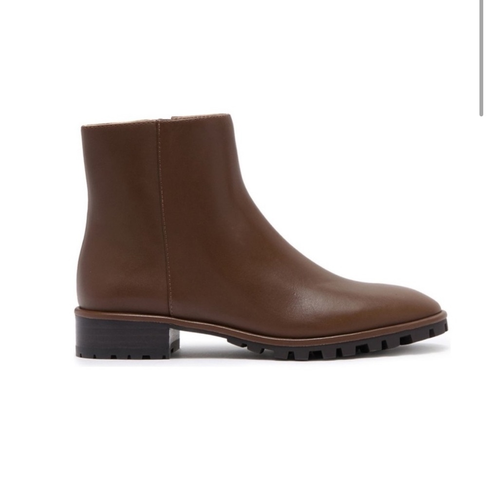 Stuart Weitzman Maelie Leather Chelsea Lug Booties